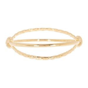 Judith Ripka 14K Gold Plate Sterling Silver Topaz Crisscross Bracelet